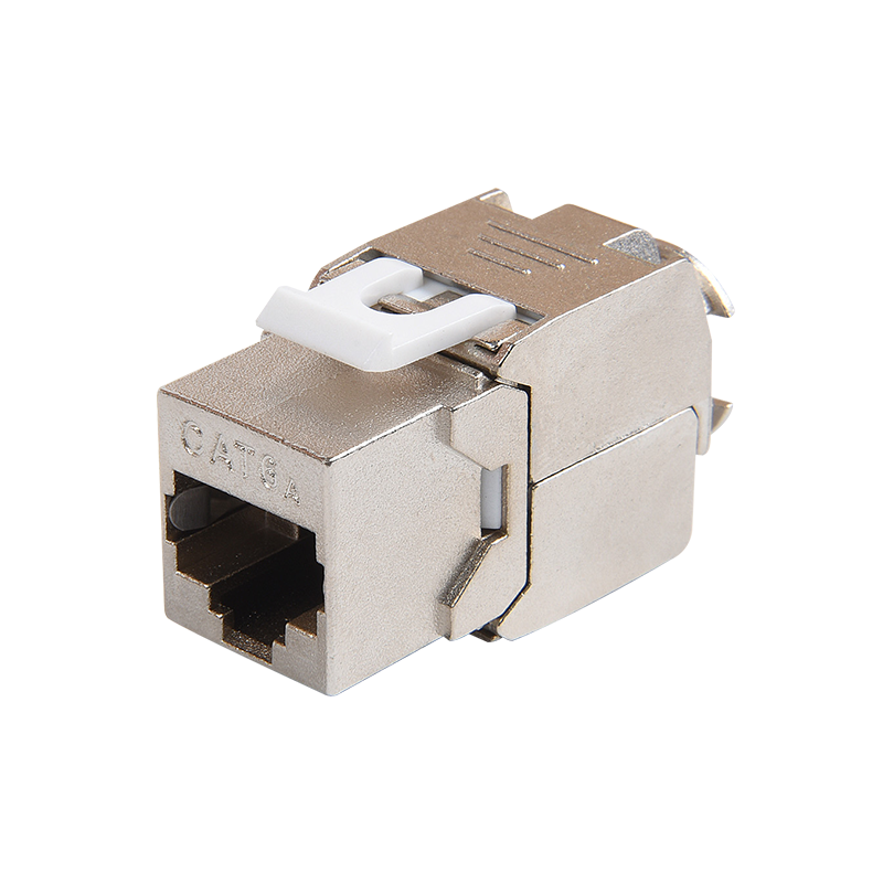 SMT-1061T8C6A-FTP 180 Derajat Shielded Cat6a Toolless Keystone Jack