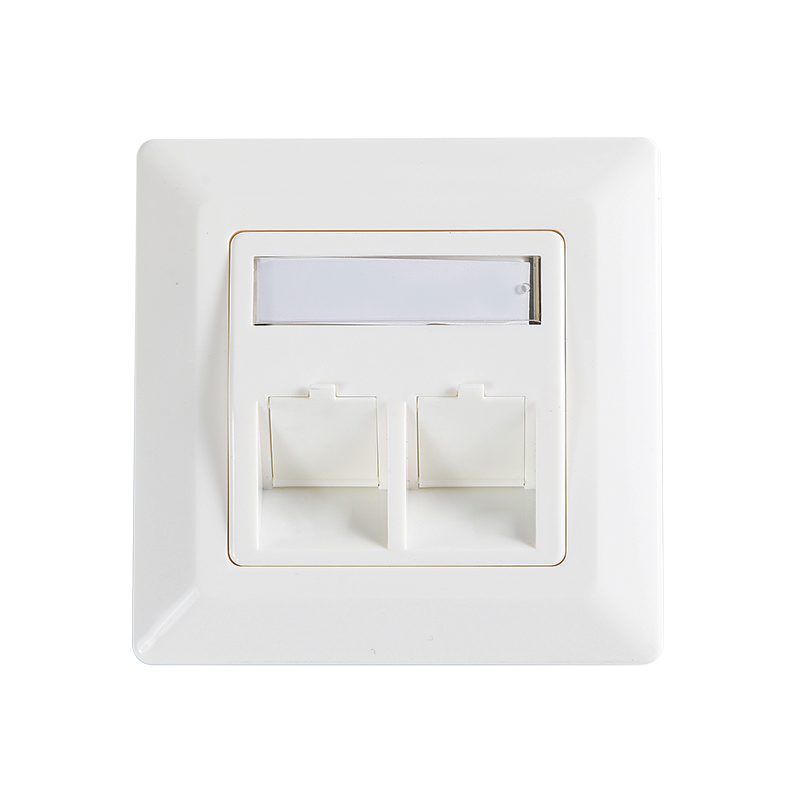 SMT-4308-80F-2X Two Ports Jerman Beveled Faceplate